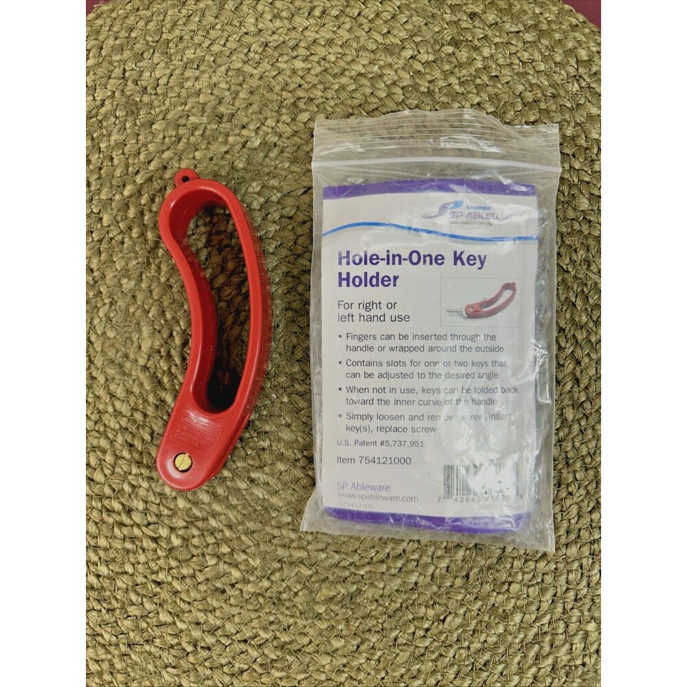 Hole in One Key Turner Easy Grip Key Holder for Limited Hand Mobility Grip Loss